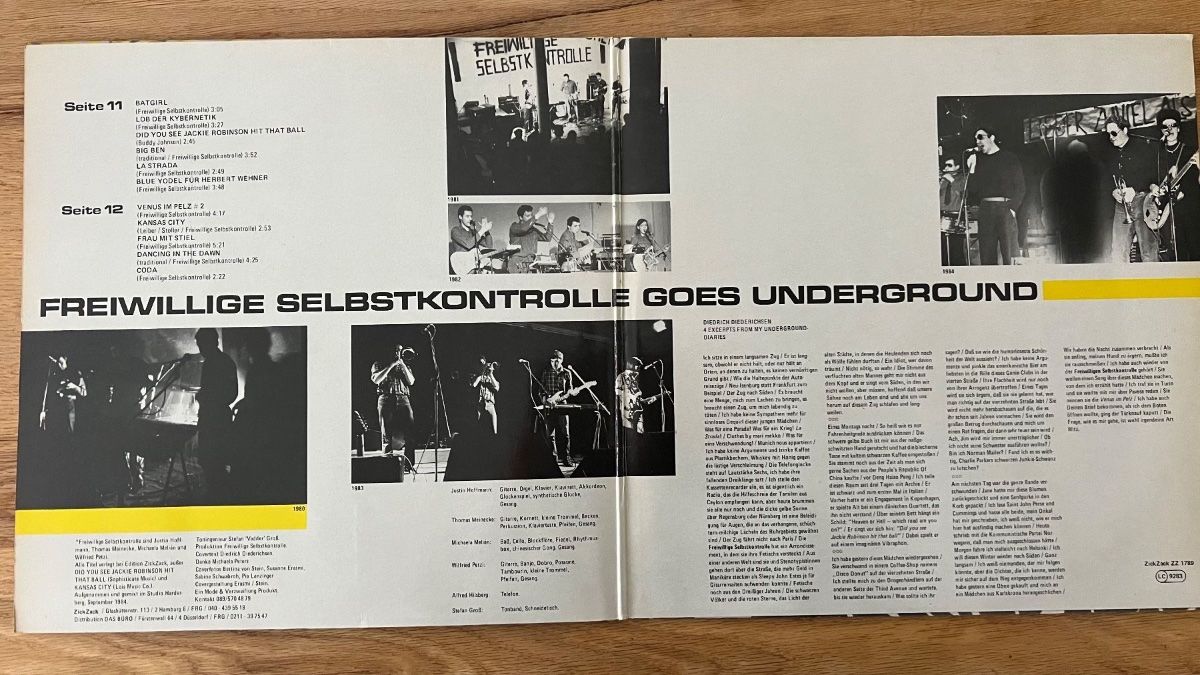 Dischi in vinile: Freiwillige Selbstkontrolle - Goes Underground / 1. D-Press. – Usato da Gais venduto da soundcave57 2