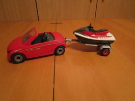 Playmobil  -  Auto mit Anhänger und Jetski