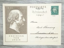 TR70 Carte Postale + Timbre Allemagne 1931