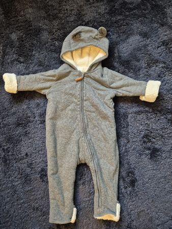 Baby Overall mit Kapuze, gefüttert, Gr. 74 (6-9 Monate)