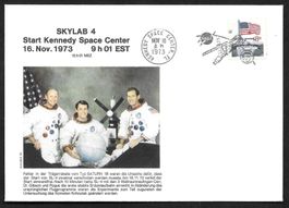 USA Sonderbrief Skylab 4 Startbeleg NASA-Cachet 28.7.1973