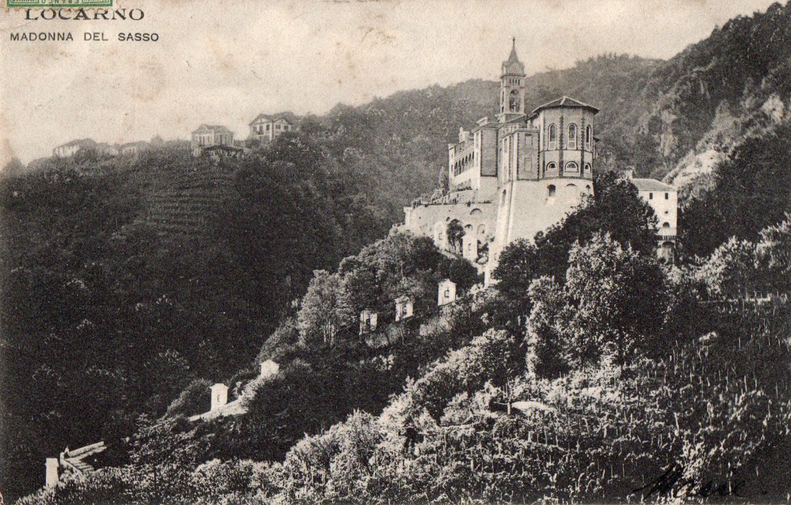 Cartoline postali: Locarno - Madonna del Sasso – Usato da Melano venduto da pisonsdro