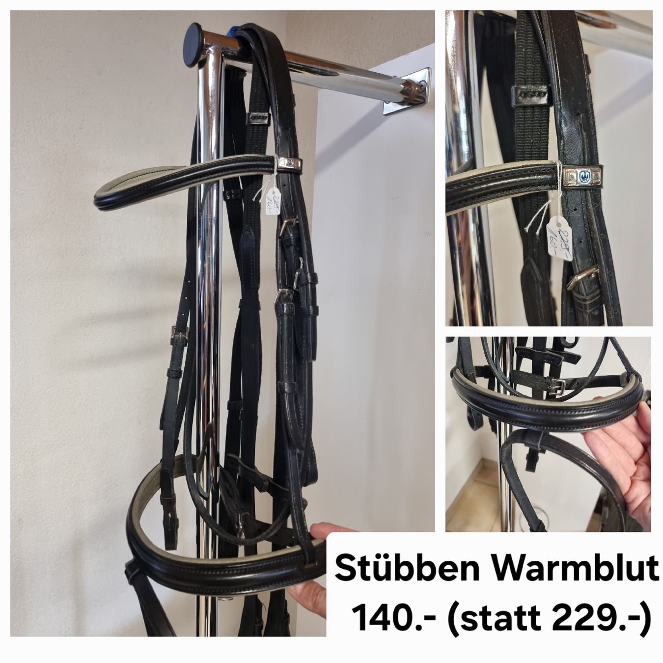 Briglie & Cavezze: Stübben Zaum Warmblut,  neu – Nuovo e nell'imballaggio originale da Pratteln venduto da wuhrli
