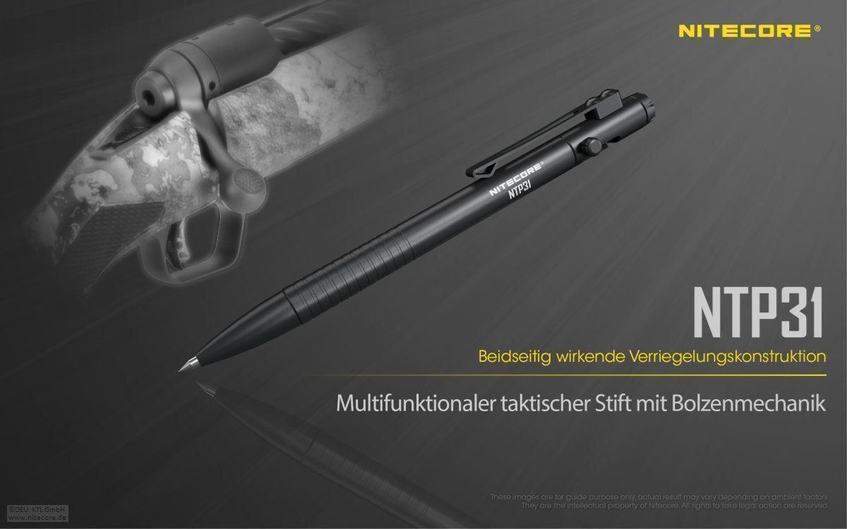 Penna & Evidenziatori: Tactical Pen NiteCore NTP31 aus Alu – Nuovo e nell'imballaggio originale da Grüningen venduto da Prolumin