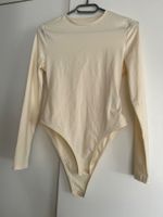 Body mit langen Ärmeln, Crème, Grösse XS
