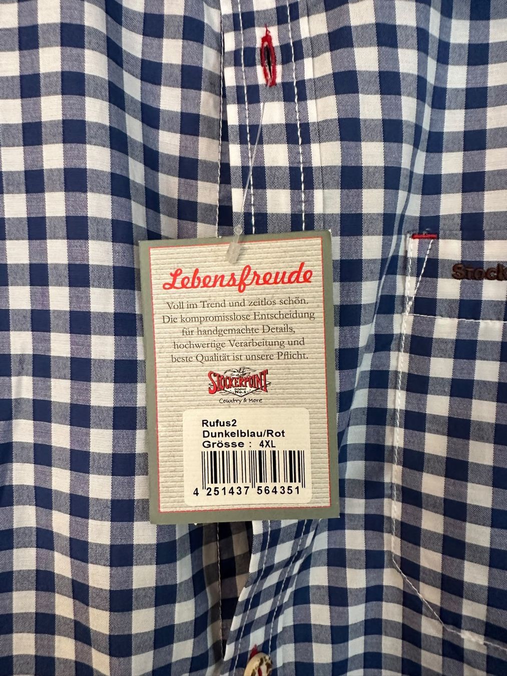 Camicie: Trachtenhemd 4XL neu – Nuovo e nell'imballaggio originale da Bern venduto da Ruhrallee 3