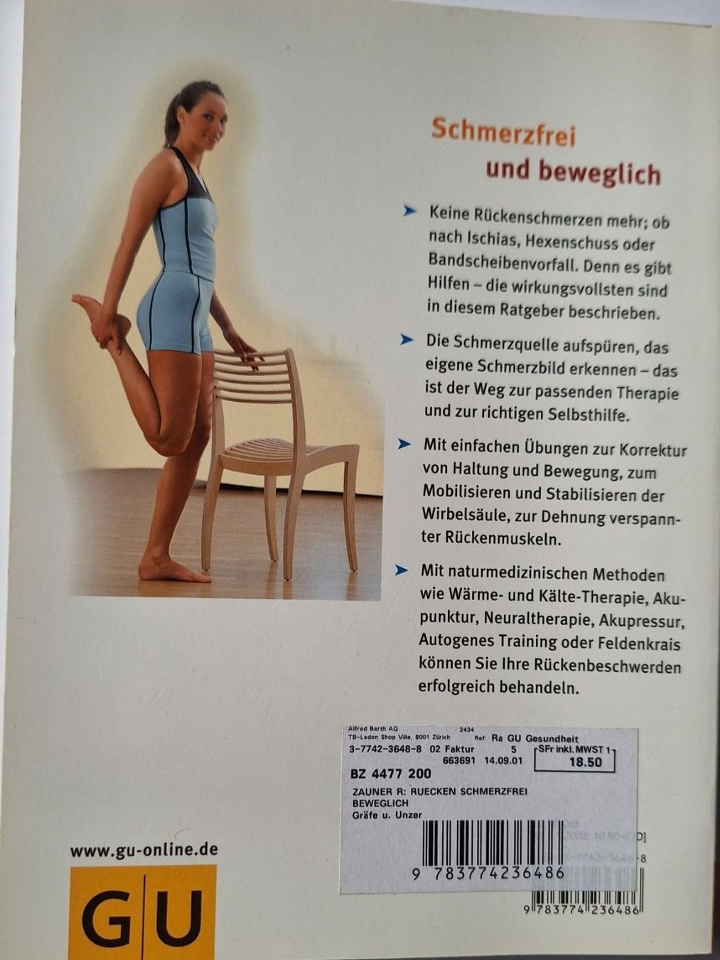 Bücher: Rückenbeschwerden natürlich behandeln – Gebraucht aus Zürich von t24_de 1