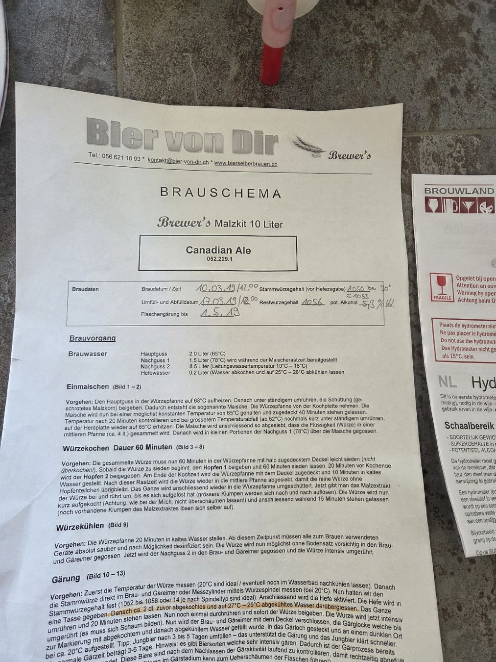 Bevande alcoliche: Bierbrau Set mit Zubehör – Usato da Lenzburg venduto da Racer810 1