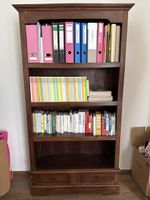 Bücherregal Holz vintage dunkel mit Schubladen guter Zustand