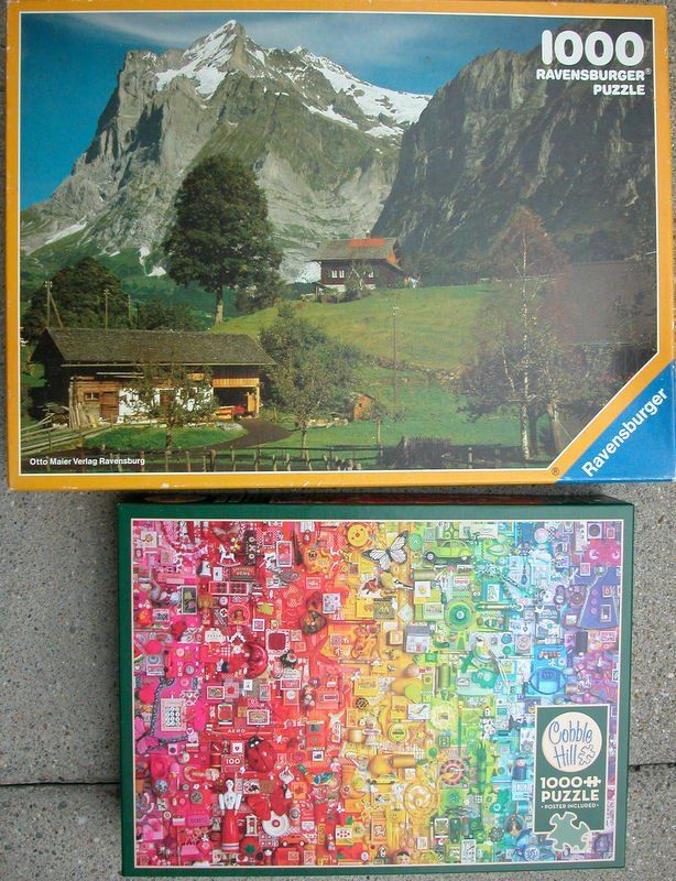 Ravensburger Puzzle: 2 Puzzles - Grindelwald - Regenbogen, 1000 Teile, komplet – Usato da Bonstetten venduto da Pinguin75