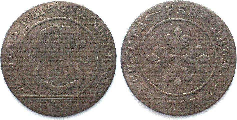 Tutti le monete: SOLOTHURN Batzen 1797 Billon – Usato da Riehen venduto da sesambestcoins2004