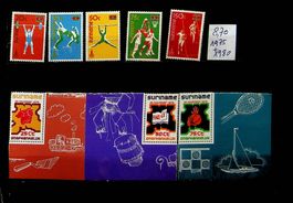 SURINAME 2 SÉRIES DE TIMBRES NEUFS** 1975+1980 /U380