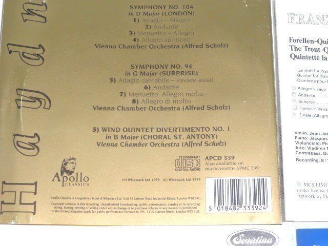 CDs: coll. 4CD's - Haydn, Smetana, Scubert, Mozart, Beethoven – Gebraucht aus Unterbäch von hiliq 2