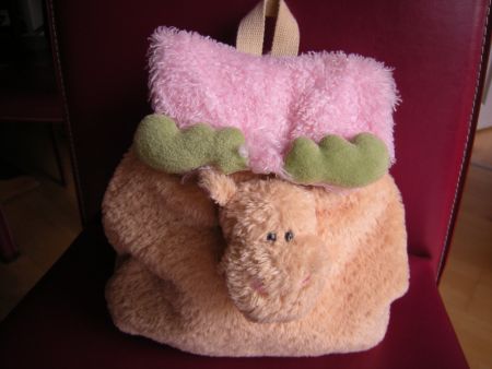 Joli sac à dos Nici élan pour enfant, tout en douce peluche!