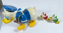 Grosse orig.vintage Aufziehfiguren DONALD & NEFFEN Spieluhr