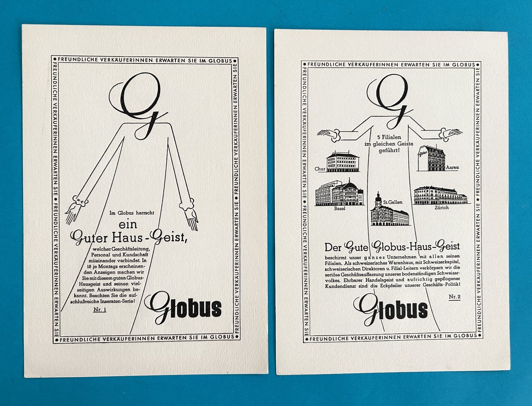 Posters & Illustrations: SAMMLUNG GLOBUS INSERATE 1932/33 – D'occasion à Zürich par Domus09 1