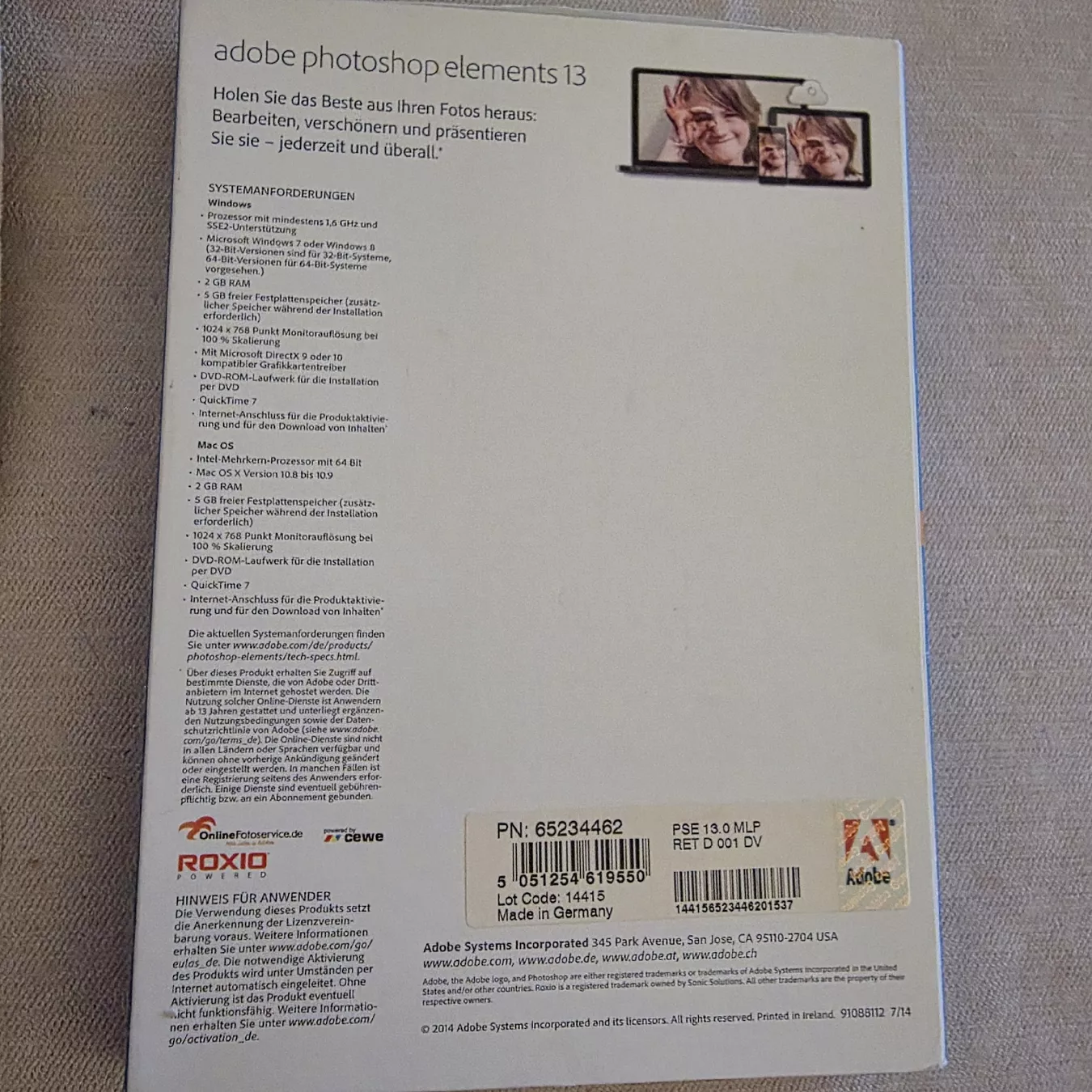 Adobe Software: Adobe Photoshop Elements 13 Software Windows Mac OS – Usato da Zollikofen venduto da Tamyru77 1