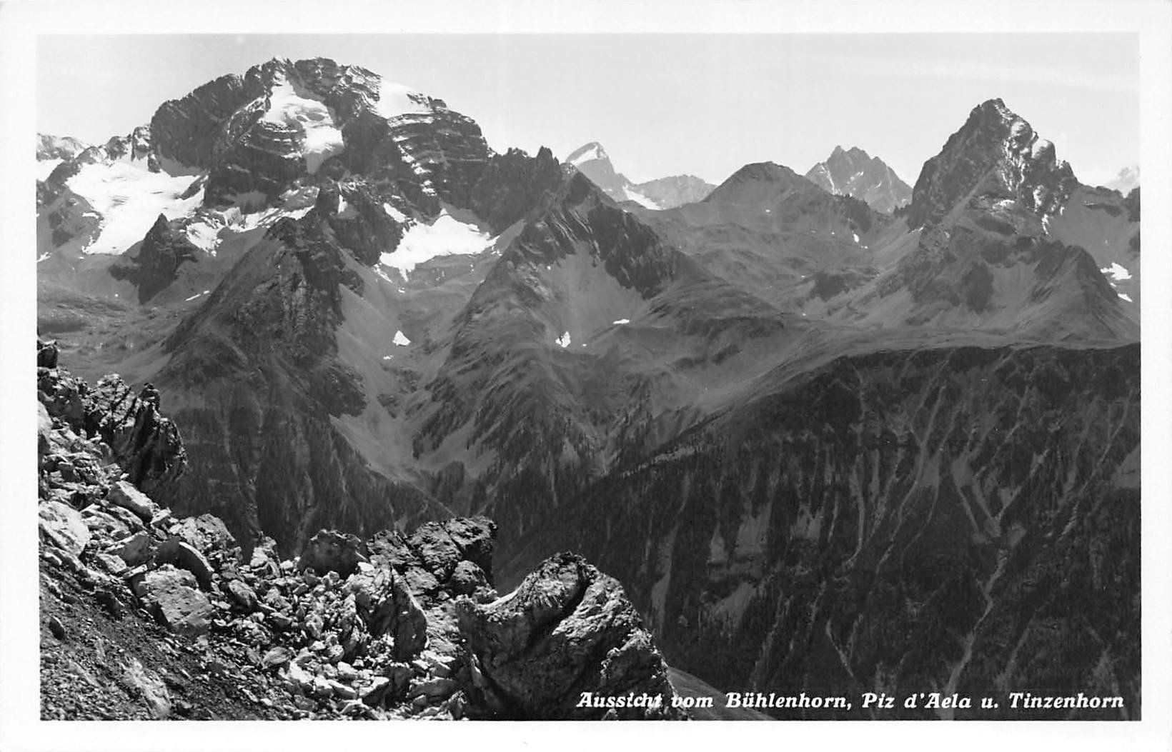 Ansichtskarten: 2x Tinzenhorn & Piz d'Aela – Gebraucht aus Ottikon b.Kemptth. von Neptun1974 2