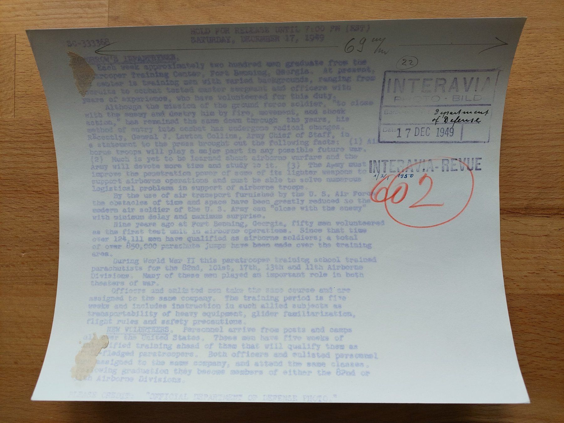Foto & Immagini: Original Pressefoto Interavia US Armee 1949 – Usato da Obfelden venduto da Foto_Bild_Kunst_Buch 1