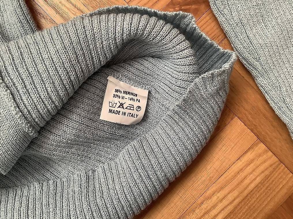 Gilet & Giacche senza maniche: Jaquette en merinos bleu gr. S – Usato da Icogne venduto da Juka 3