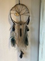 grosser Traumfänger/Lebensbaum mit Bergkristall - Boho