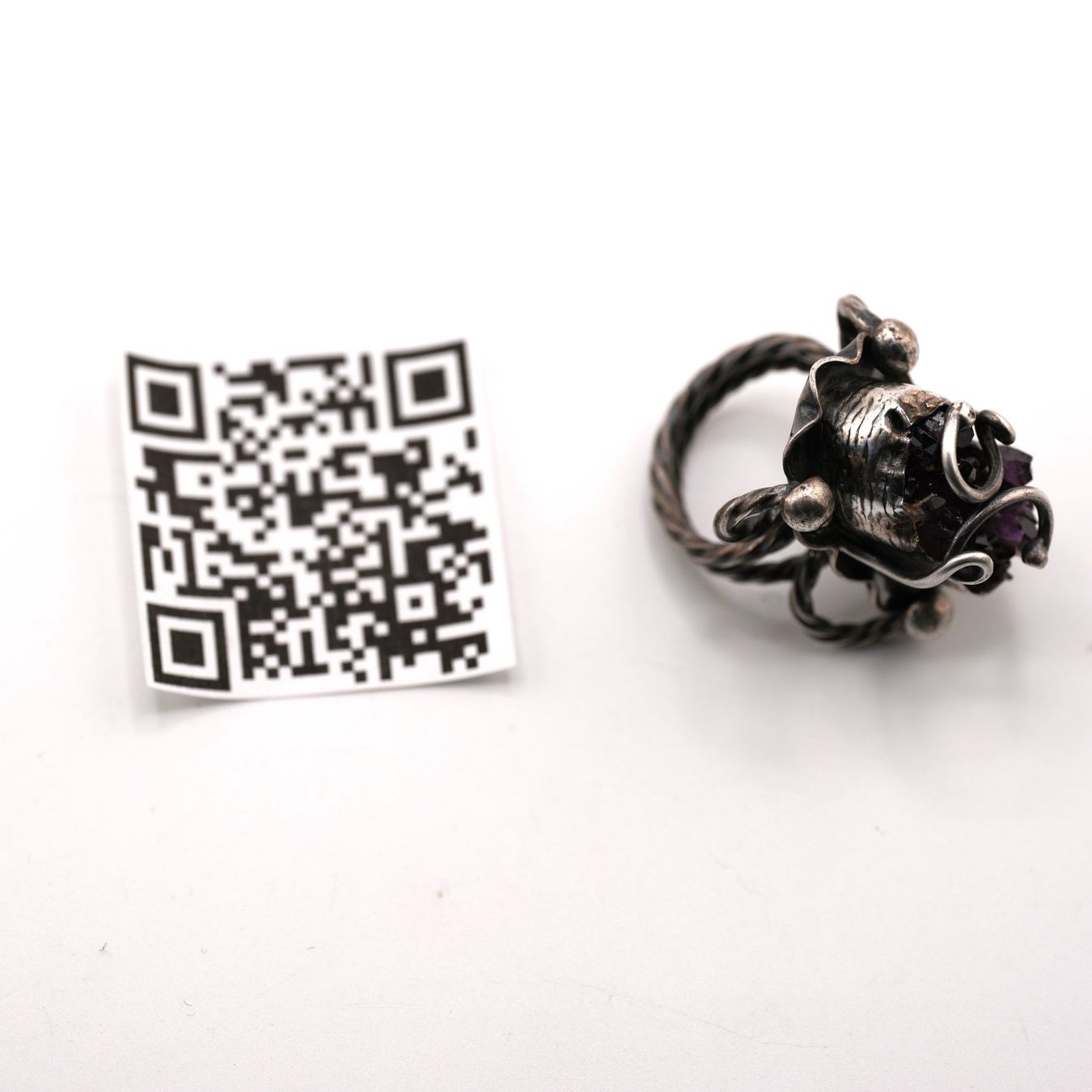 Anelli: Silberring mit Amethyst – Usato da Basel venduto da Vip24 6