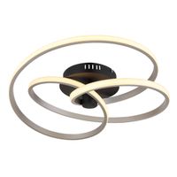 LED Deckenleuchte, Nickel, 50 cm Ø
