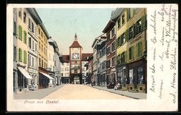 Liestal, Strassenpartie, Moebel Magazin