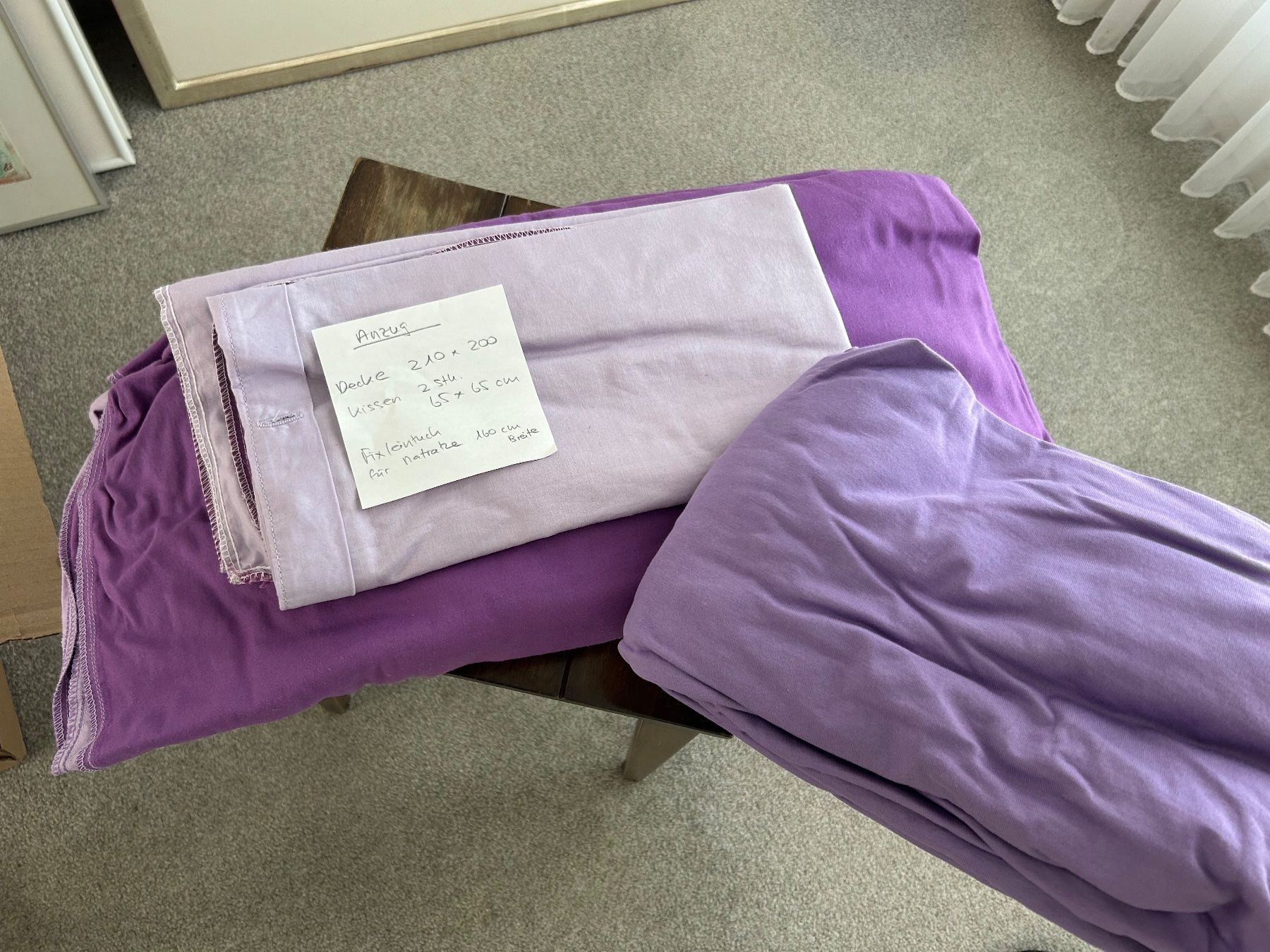 Couvertures: Daunendecke inkl. Bettwäsche violett – D'occasion à Schwyz par lookatit 2