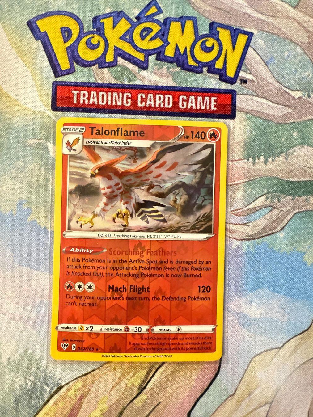 Cartoline: Talonflame Reverse Holo Flammende Finsternis 032/189 – Usato da Sempach venduto da R-G