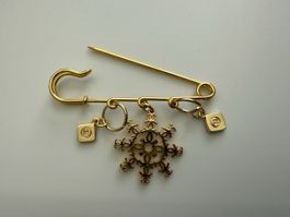 CC Holiday Christmas charms (made into a brooch)