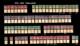 tolles Lot: 81x Tellbrustbild, 1914-30