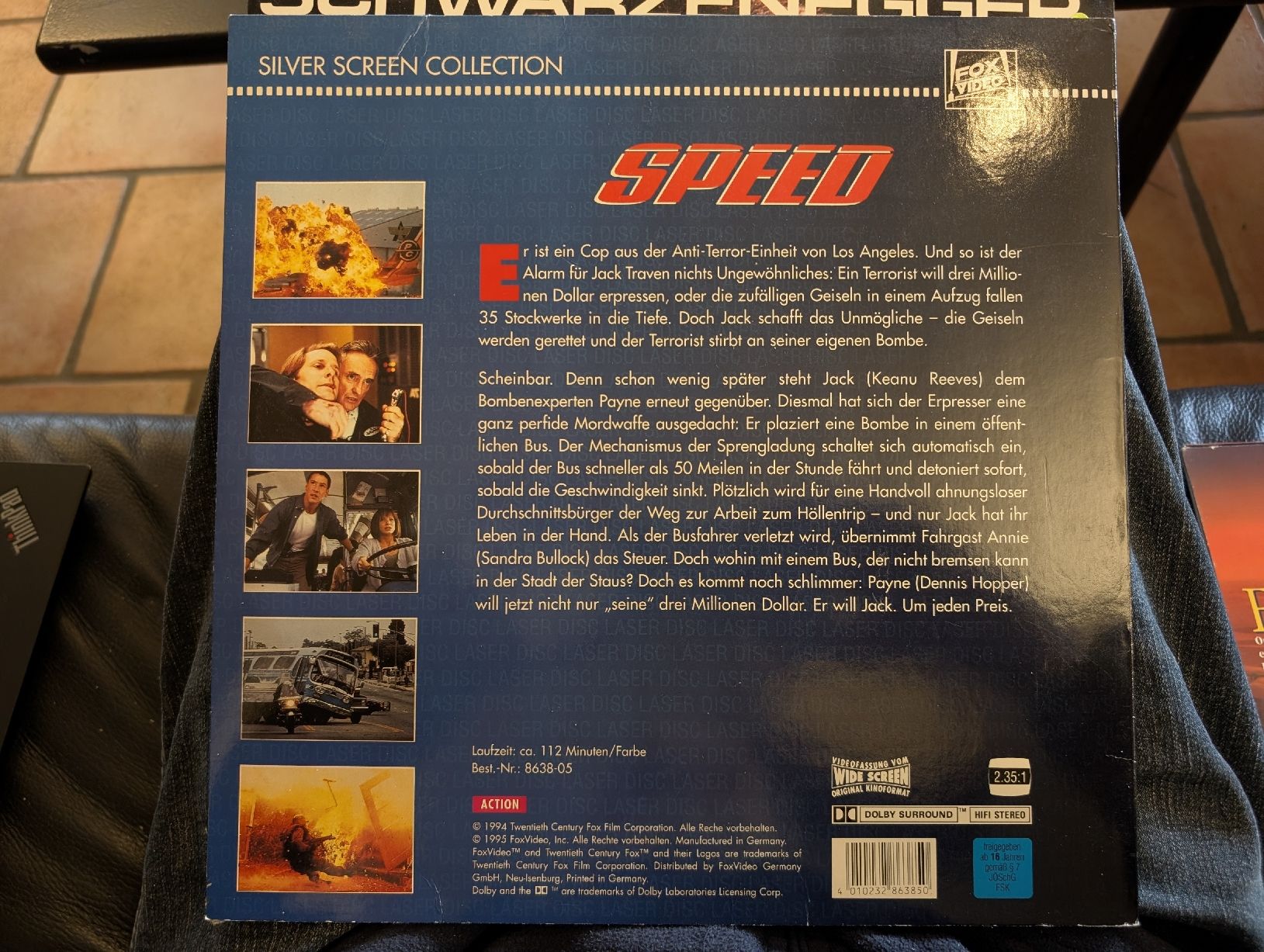Tutti i DVDs: Originale PAL Laserdisc: Speed mit Sandra Bullock – Usato da Breitenbach venduto da Dribbel 1
