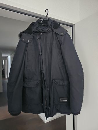 Calvin Klein Jeans Parka Herren Schwarz Grösse XL 