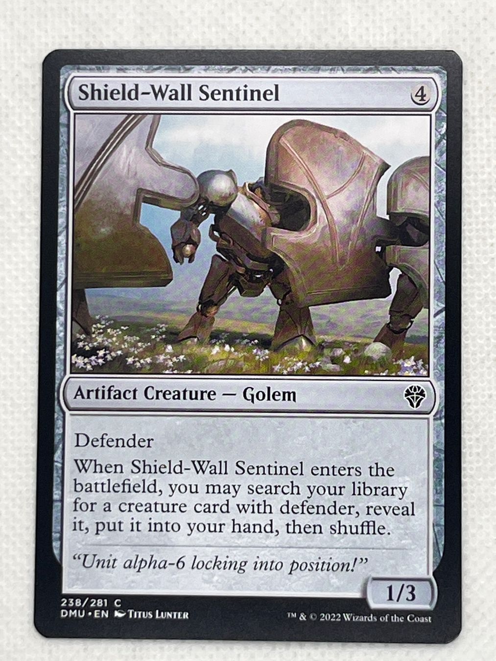 Magic The Gathering Sammelbilder & Trading cards: MTG Shield-Wall Sentinel DMU 238 Common – Gebraucht aus Hinterkappelen von Kim1992