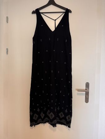 Black Maxi Dress embellished Size S 