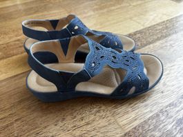 Bio Comfort blaue Keilsandaletten Gr. 38