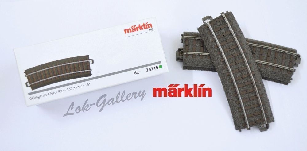 Märklin H0 24215-S C-Gleis Gebogen R2 = 437,5 Mm / 15° (6