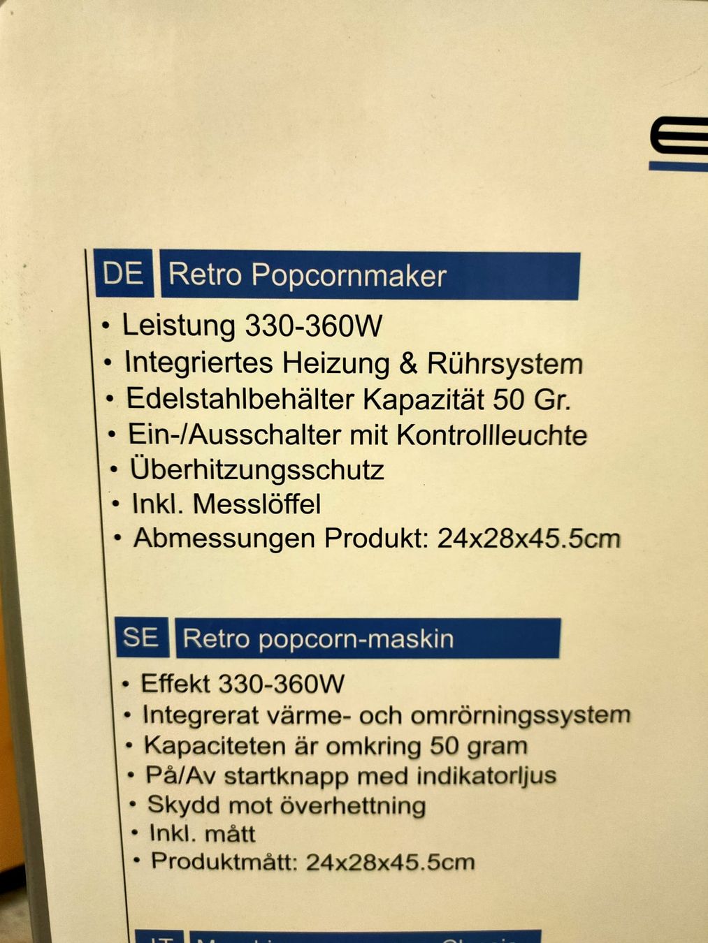 Küchengeräte: Emerio Retro Popcorn Maker, wie neu – Neu (gemäss Beschreibung) aus Zürich von lea_7mjr 1