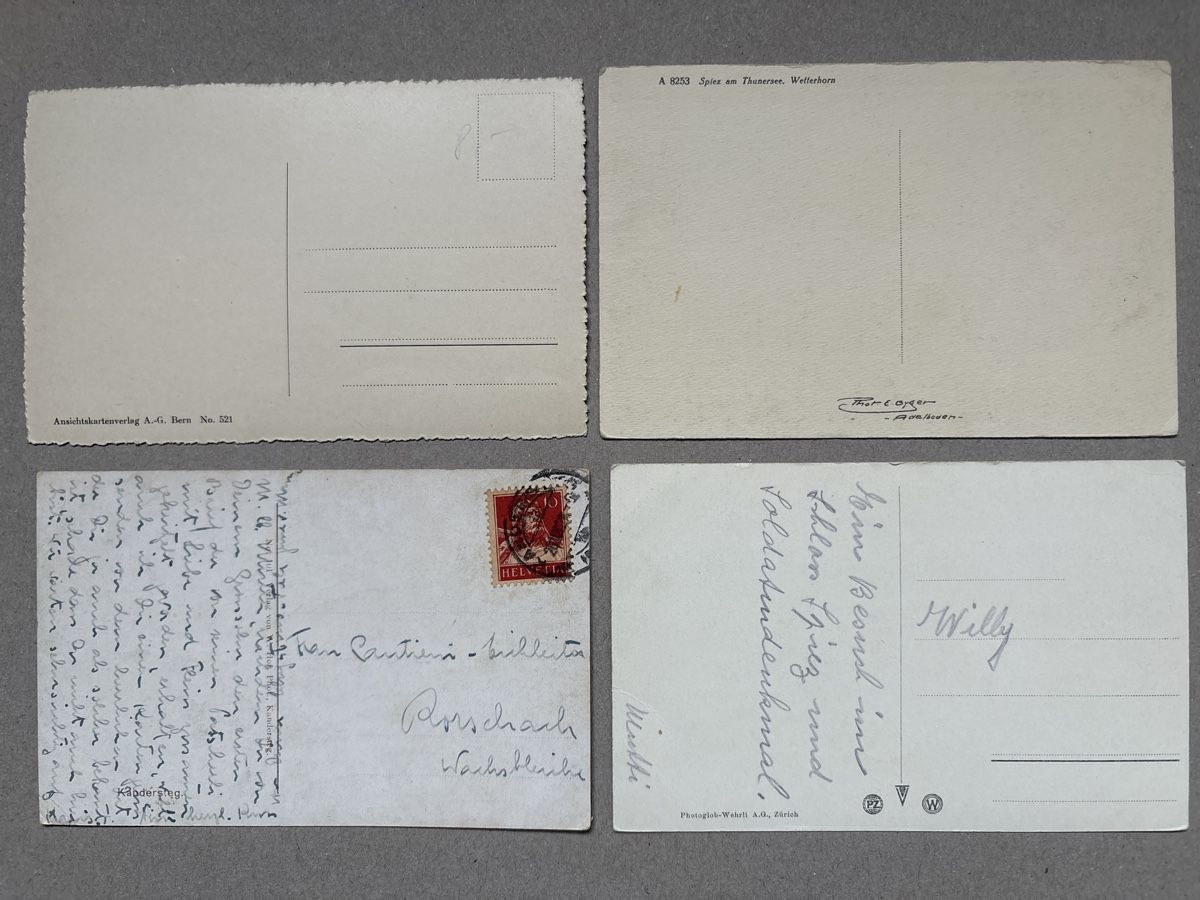 Cartoline postali: 4 AK Kandersteg und Spiez – Usato da Au ZH venduto da Samson84 1