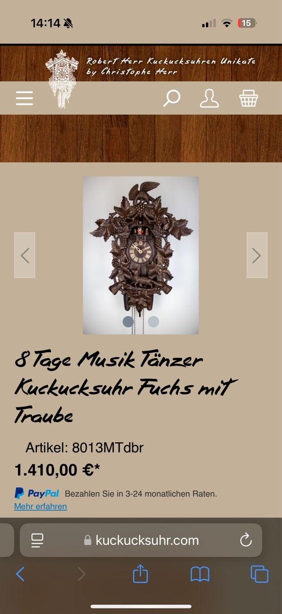 Orologi: Kuckucksuhr von Christophe Herr – Nuovo (secondo la descrizione) da Hohenrain venduto da Boerri 5