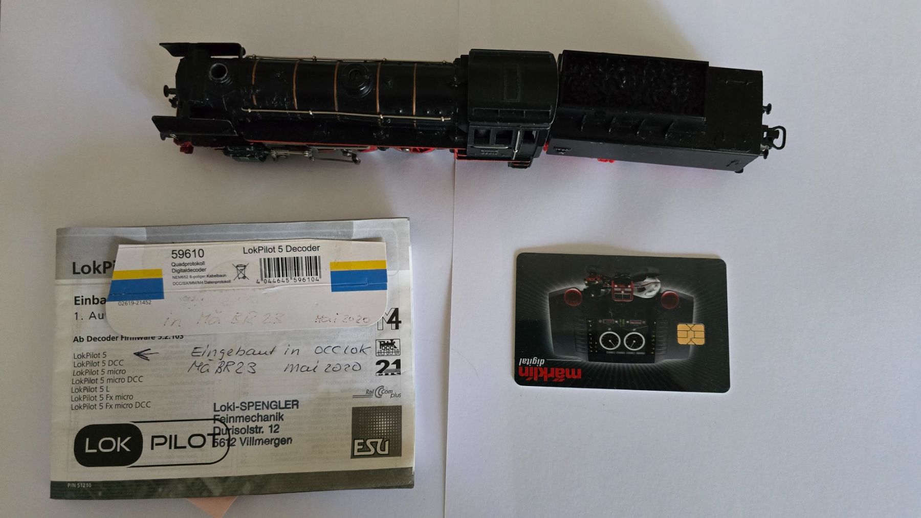 Märklin Modellini di ferrovie: Märklin HO-Wechselstrom BR 23 - Dampflok "Digital" – Usato da Melchnau venduto da Lhofer 3