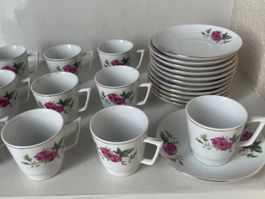 12 x Mokka Tassen - Vintage