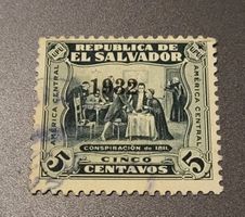El Salvador 1932 überdruck alte briefmarke