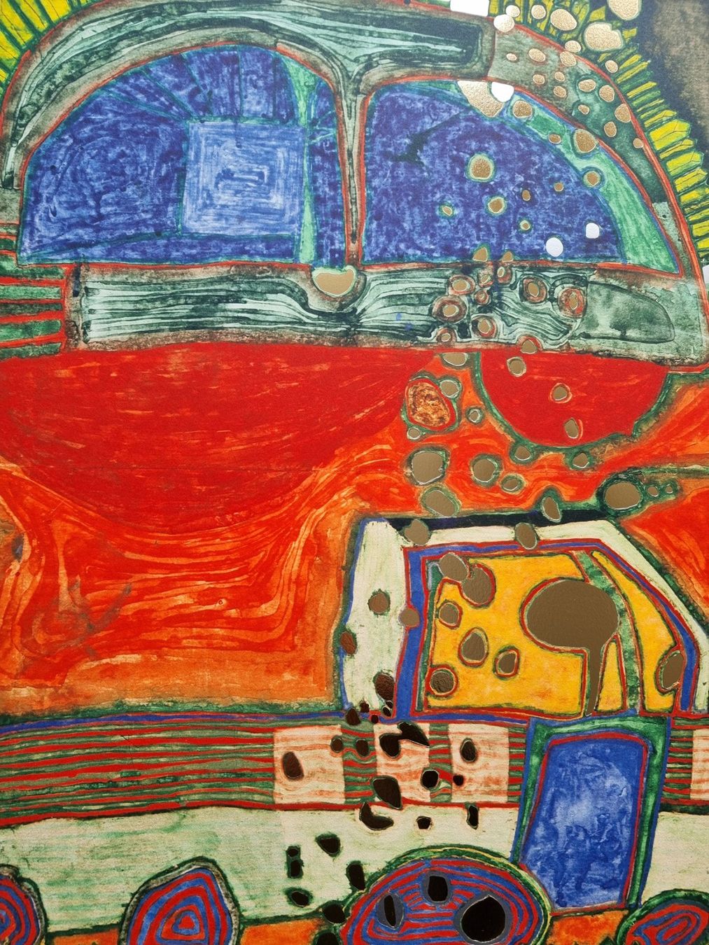 Grafica & Litografie: HUNDERTWASSER GRANOLITHOGRAPHIE – Usato da Gersau venduto da grafik-kunst 4