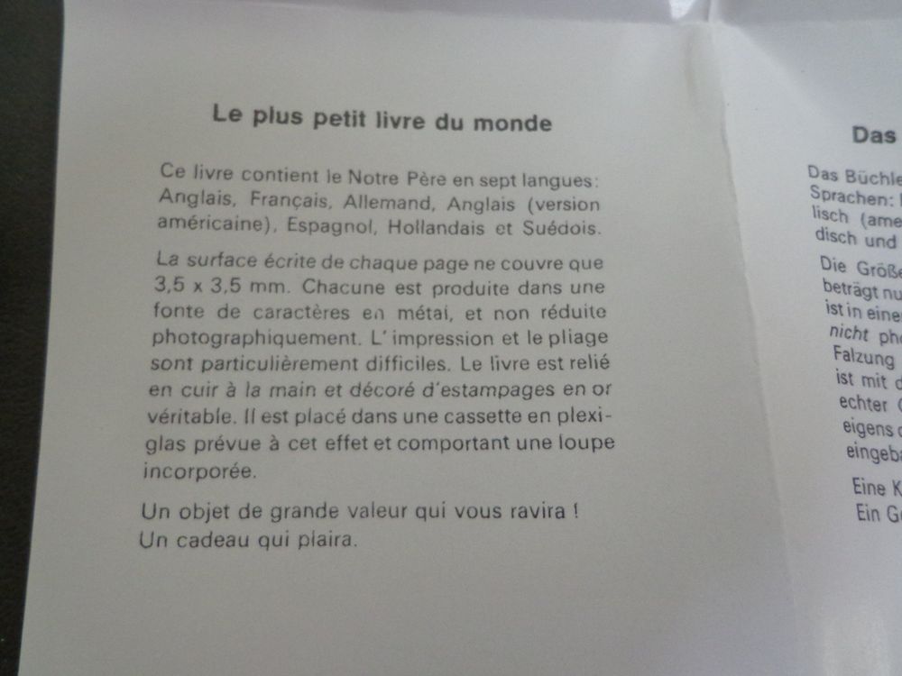 Das kleinste Buch der Welt in OVP Kaufen auf Ricardo