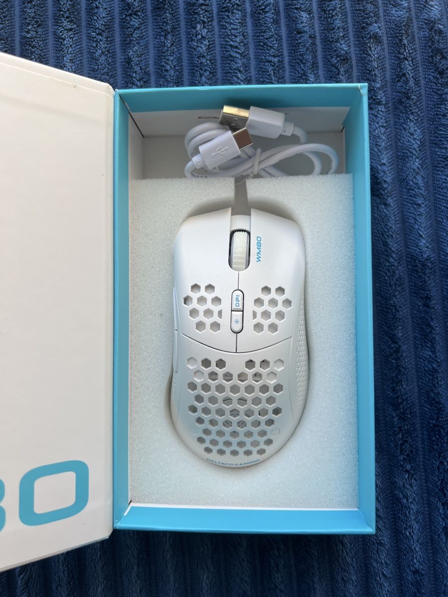 Mouse: Gaming Mouse Deltaco WM80 super light in white – Nuovo (secondo la descrizione) da Zollikon venduto da Mollyp 1
