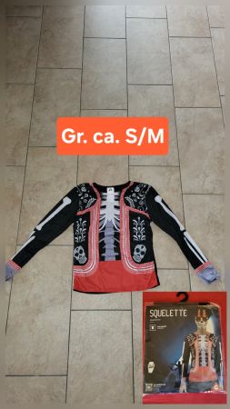 Skelett Kostüm Halloween OneSize (passt zu S/M)