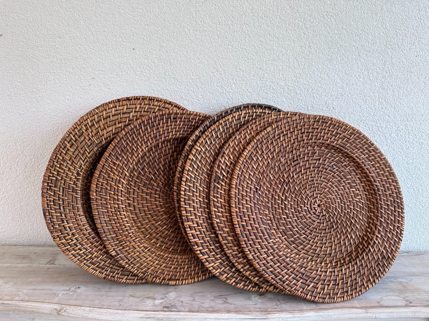 Servierplatten: Lot de 8 sets de table en osier – Gebraucht aus Châtillon FR von Karine1453