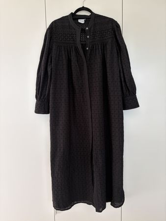 Maxikleid Broderie Anglaise, XS, schwarz, Isabelle Blanch